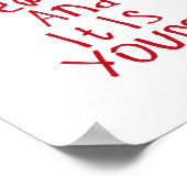 Vandaag is het mooi en het is jouw Sticker 2 Poster (Hoek)