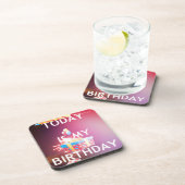 Vandaag is mijn verjaardag Art Print Bier Onderzetter (Rechterzijde)