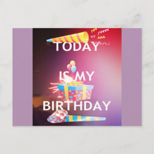 Vandaag is mijn verjaardag Art Print Briefkaart