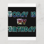 Vandaag is mijn verjaardag Art Print Briefkaart (Voorkant)