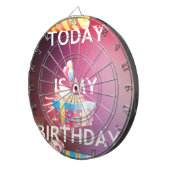 Vandaag is mijn verjaardag Art Print Dartbord (Voorkant Rechts)