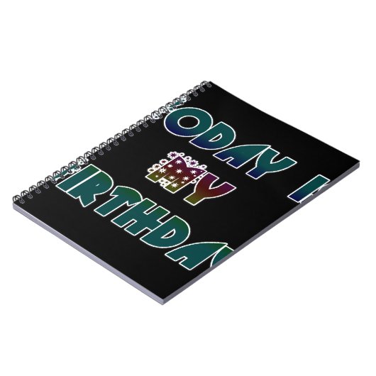 Vandaag is mijn verjaardag Art Print Notitieboek (Linkerzijde)