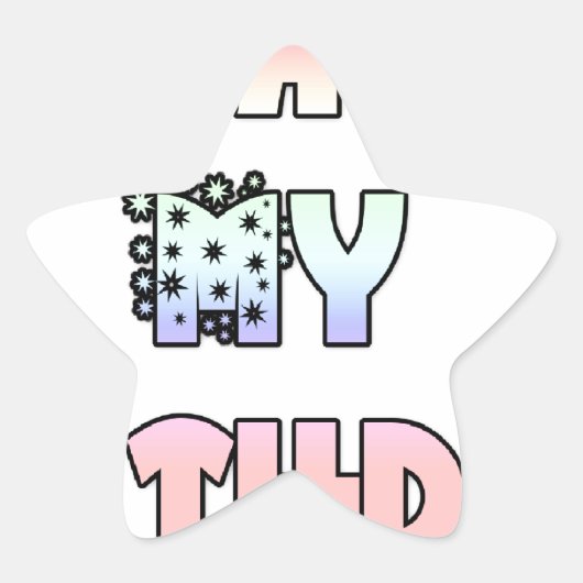 Vandaag is mijn verjaardag Art Print Ster Sticker (Voorkant)