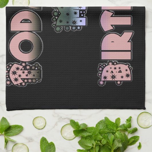 Vandaag is mijn verjaardag Art Print Theedoek (Gevouwen)