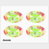 Vandaag is mijn verjaardag ovale sticker (Vel)