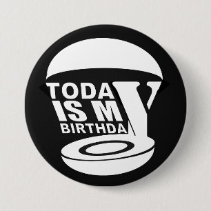 Vandaag is mijn verjaardag ronde button 7,6 cm