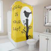 Vandaag is uw dag - inspirerend handdruk douchegordijn (In situ)