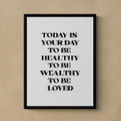 Vandaag is uw dag minimalistisch poster