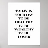 Vandaag is uw dag minimalistisch poster (Voorkant)