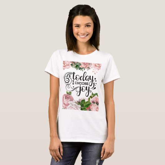 Vandaag kies ik Joy | Floral T-shirt (Voorkant volledig)