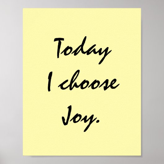 Vandaag kies ik Joy. Poster (Voorkant)