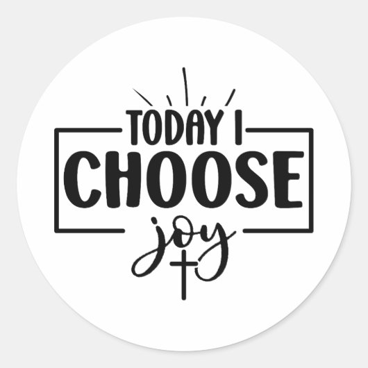 Vandaag kies ik Joy Ronde Sticker (Voorkant)