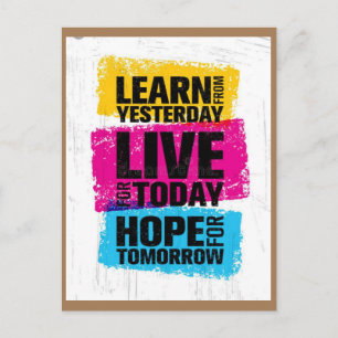 vandaag leren briefkaart