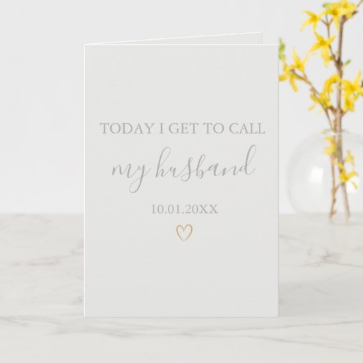 Vandaag mag ik jullie mijn bruidegom bruiloftsfees kaart (Gele Bloem)