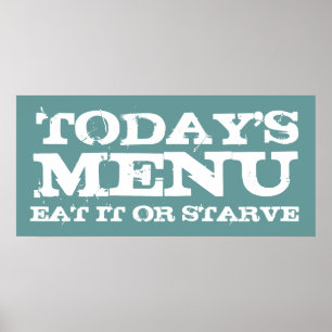 VANDAAG, MENU, EET HET OF STARVE POSTER