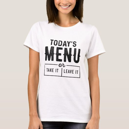 Vandaag Menu T-shirt (Voorkant)