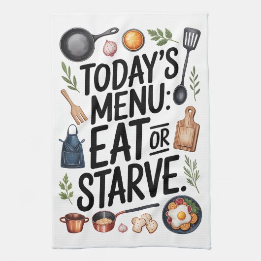 Vandaag Menu Theedoek (Verticaal)
