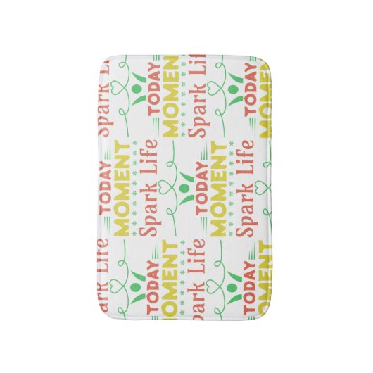 Vandaag moment, Spark Life Canvas tas Badmat (Voorkant Verticaal)
