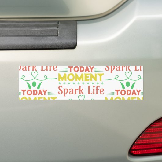 Vandaag moment, Spark Life Canvas tas Bumpersticker (Op auto)