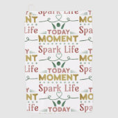Vandaag moment, Spark Life Canvas tas Golfhanddoek (Voorkant)