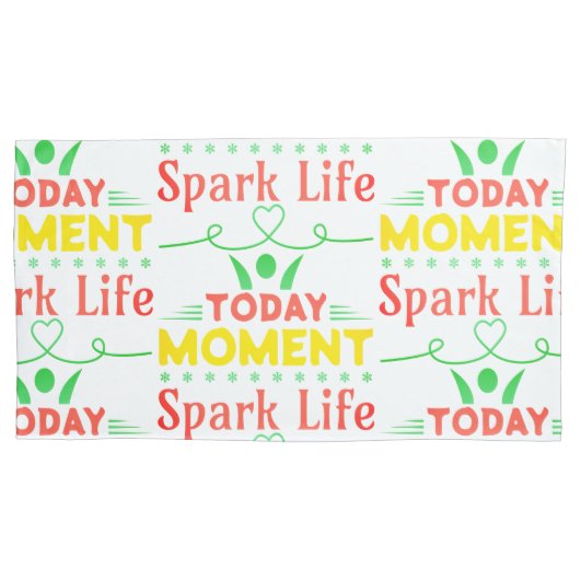 Vandaag moment, Spark Life Canvas tas Kussensloop (Voorkant-Links)