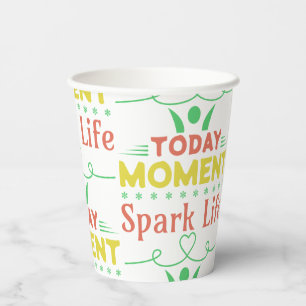 Vandaag moment, Spark Life Canvas tas Papieren Bekers