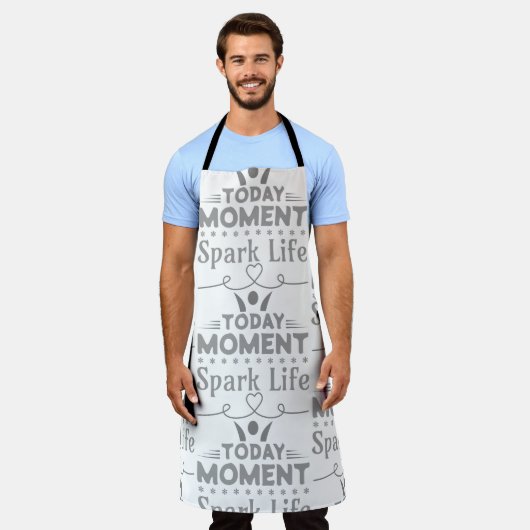 Vandaag moment, Spark Life Canvas tas Schort (Gedragen)