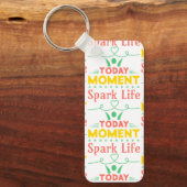 Vandaag moment, Spark Life Canvas tas Sleutelhanger (Voorkant)