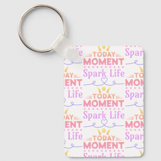 Vandaag moment, Spark Life Canvas tas Sleutelhanger (Voorkant)