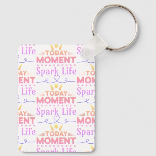 Vandaag moment, Spark Life Canvas tas Sleutelhanger (Achterkant)