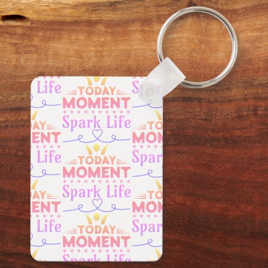 Vandaag moment, Spark Life Canvas tas Sleutelhanger (Achterkant)