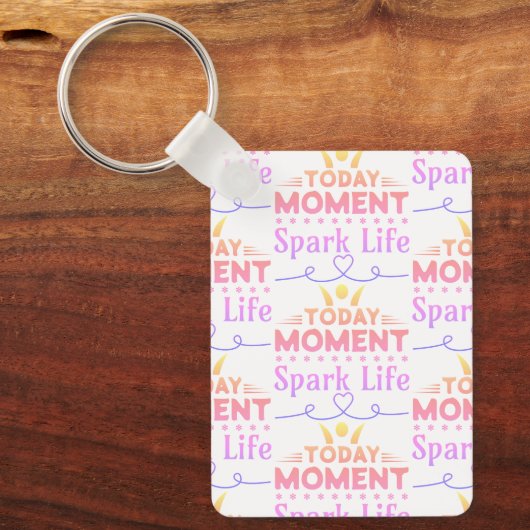 Vandaag moment, Spark Life Canvas tas Sleutelhanger (Voorkant)