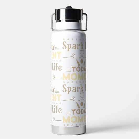 Vandaag moment, Spark Life Canvas tas Waterfles (Achterkant)