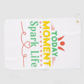 Vandaag Moment, Vonk het leven Golfhanddoek (Horizontaal)