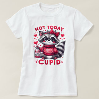 Vandaag niet Cupido Raccoon Design T-shirt
