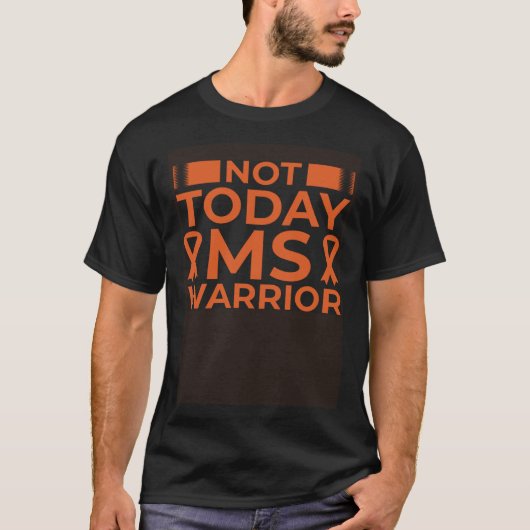 Vandaag niet MS Warrior Ribbon T-shirt (Voorkant)