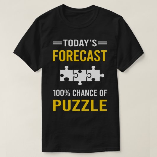 Vandaag prognose puzzels t-shirt (Design voorkant)