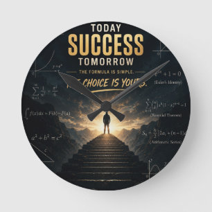 Vandaag Succes Morgen Motivational Wiskunde Klaslo Ronde Klok