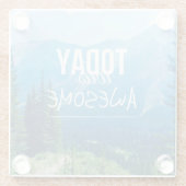 Vandaag was Geweldige Glazen Onderzetter (Achterkant)