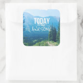 Vandaag was Geweldige Vierkante Sticker (Tas)