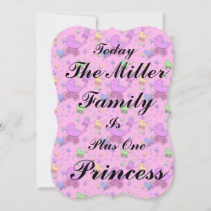 Vandaag werd een prinses geboren feestdagenkaart
