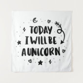 Vandaag word ik een Unicorn Wandkleed (Voorkant)