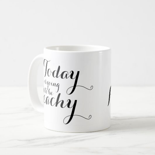 Vandaag wordt het een perachy Calligrafie-Mok Koffiemok (Voorkant links)