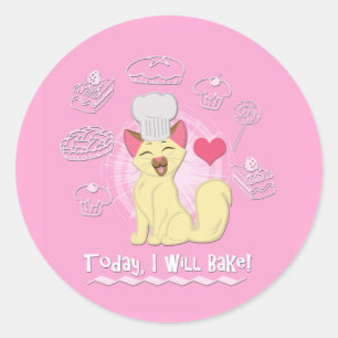 Vandaag zal ik baken! ronde sticker