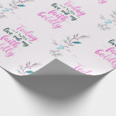 Vandaag zal ik moedig mijn geloof uitleven cadeaupapier (Hoek)