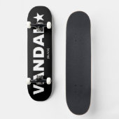 VANDAL | Skateboard Générique (Blanc sur Noir) (Recto)