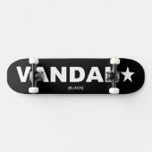VANDAL | Skateboard Générique (Blanc sur Noir) (Horz)