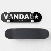 VANDAL | Skateboard Générique (Blanc sur Noir) (Horz)
