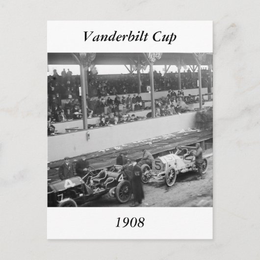Vanderbilt Cup 1908 Briefkaart (Voorkant)