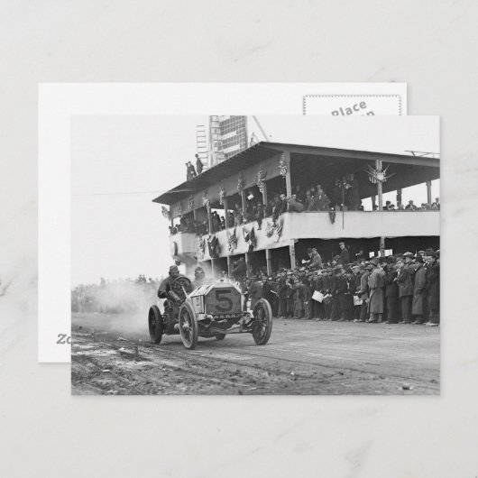 Vanderbilt Cup Auto Race, 1908 Briefkaart (Voorkant / Achterkant)